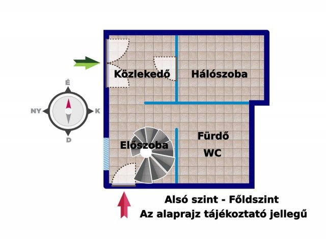 Eladó téglalakás, Budapesten, V. kerületben 59.9 M Ft, 1 szobás