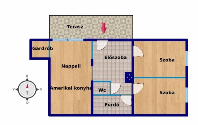 Eladó sorház, Pécsett 64.99 M Ft, 3 szobás