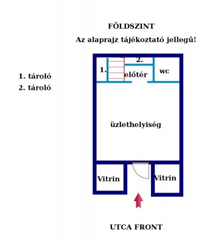 Eladó üzlethelyiség, Budapesten, VIII. kerületben 44.9 M Ft