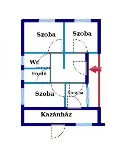 Eladó családi ház, Jászkisérén 15.5 M Ft, 3 szobás