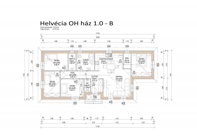 Eladó családi ház, Helvécián 61.9 M Ft, 3 szobás