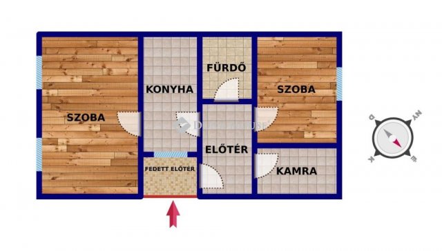 Eladó családi ház, Sárosdon 12.9 M Ft, 2 szobás
