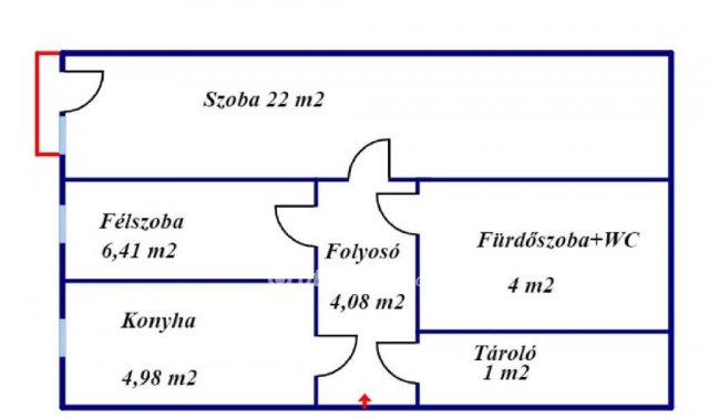 Eladó téglalakás, Miskolcon 16.9 M Ft, 1+1 szobás