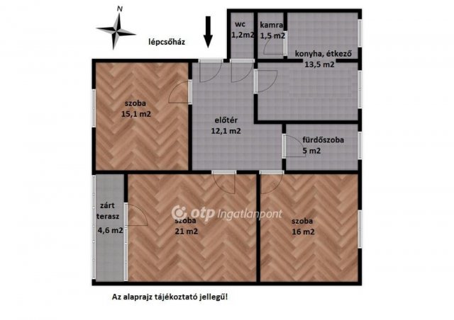 Eladó téglalakás, Ajkán 44 M Ft, 3 szobás