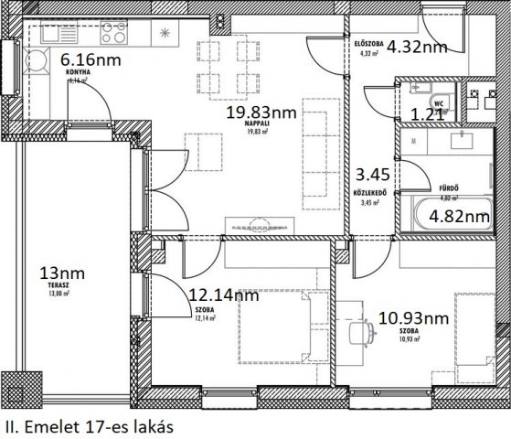 Eladó téglalakás, Érden 89.7 M Ft, 3 szobás