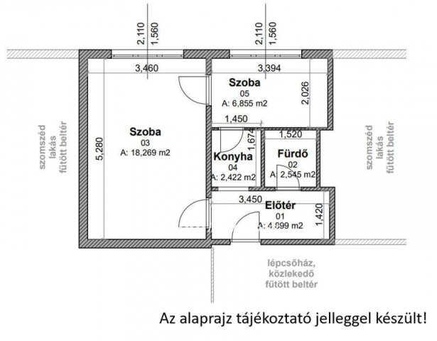 Eladó panellakás, Miskolcon 20.99 M Ft, 1+1 szobás