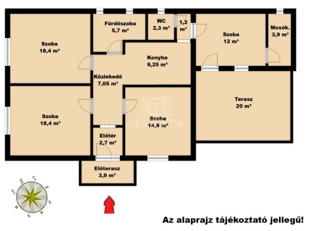 Eladó családi ház, Sülysápon 59.9 M Ft, 4 szobás