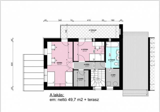 Eladó ikerház, Dunakeszin 119.99 M Ft, 3 szobás