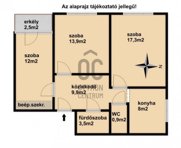 Eladó téglalakás, Nagykanizsán 31.9 M Ft, 3 szobás