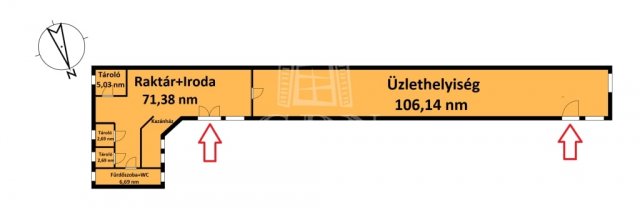 Eladó üzlethelyiség, Nyékládházán 34.9 M Ft