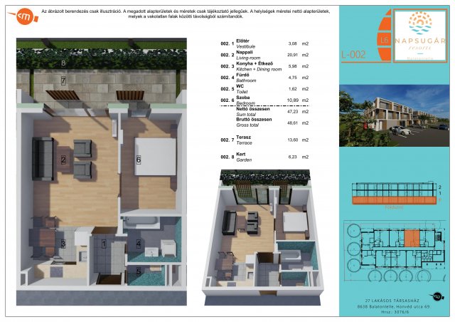 Eladó téglalakás, Balatonlelleén 59.99 M Ft, 2 szobás