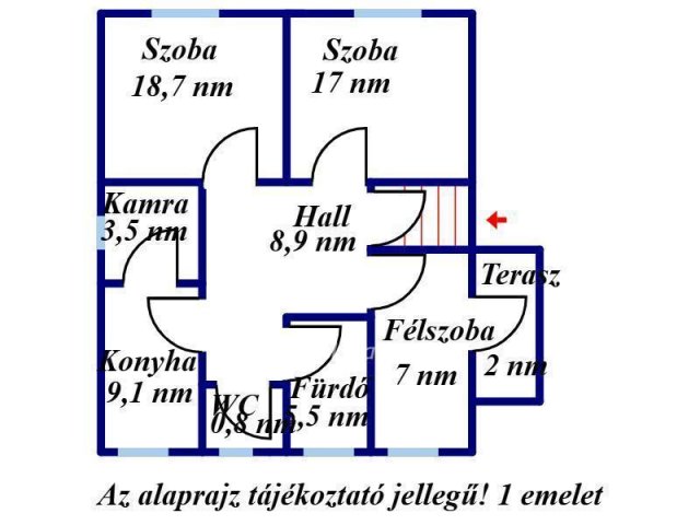 Eladó családi ház, Jászberényben 44.2 M Ft, 4+1 szobás