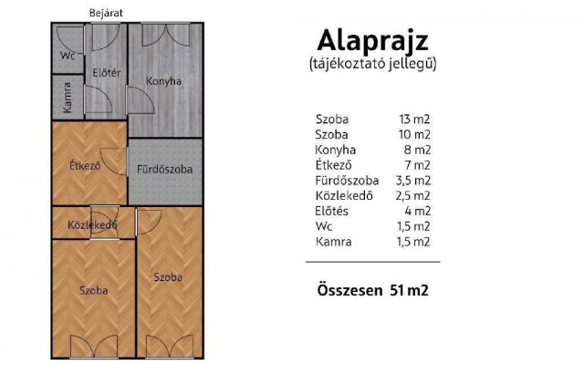 Eladó téglalakás, Győrött 43.5 M Ft, 2 szobás