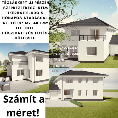 Eladó ikerház, Debrecenben 199 M Ft, 6 szobás