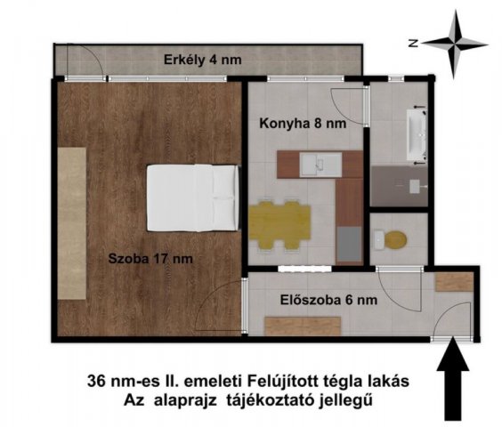 Eladó téglalakás, Budapesten, X. kerületben 34 M Ft, 1 szobás