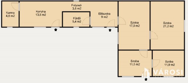 Eladó családi ház, Székkutason 21.5 M Ft, 4 szobás