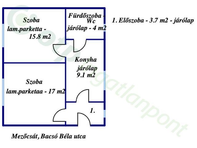 Eladó családi ház, Mezőcsáton 13.9 M Ft, 2 szobás