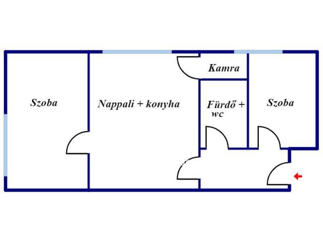 Eladó téglalakás, Pécsett 26.8 M Ft, 2 szobás