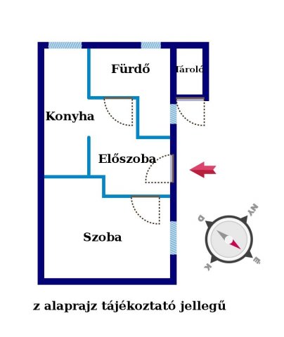 Eladó téglalakás, Budapesten, II. kerületben 49 M Ft, 1 szobás