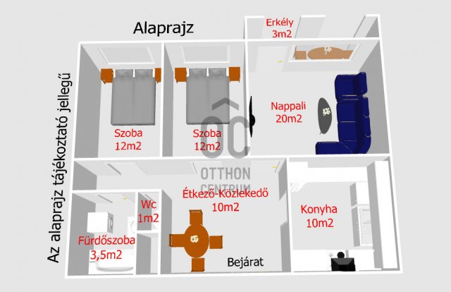 Eladó panellakás, Budapesten, XXI. kerületben 46.5 M Ft, 3 szobás