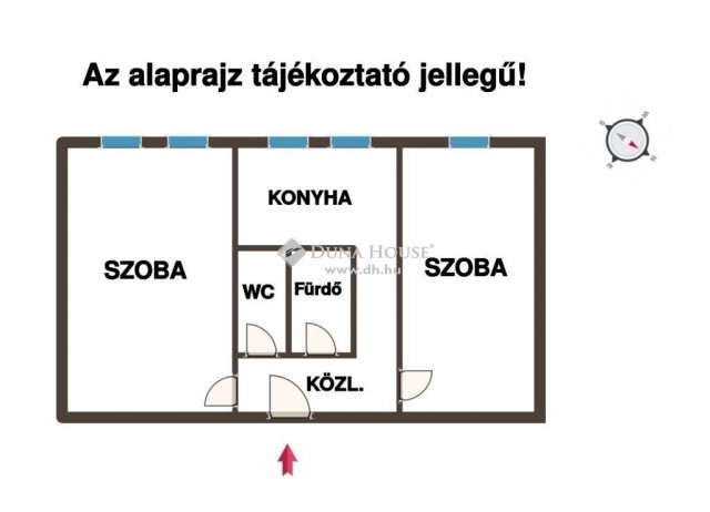 Eladó téglalakás, Monoron 42 M Ft, 2 szobás