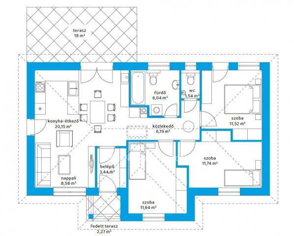 Eladó családi ház, Kecskeméten 45.6 M Ft, 3 szobás