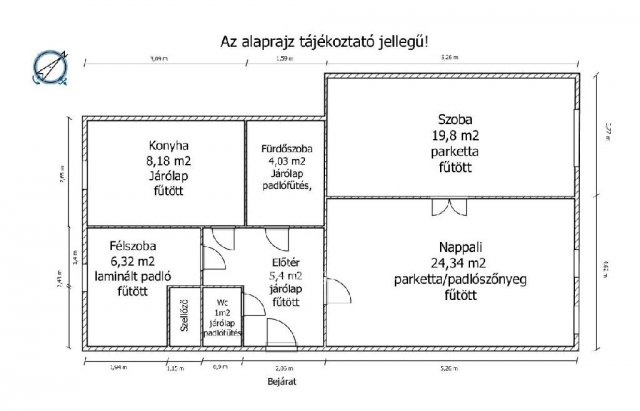 Eladó téglalakás, Győrött, Budai úton 64.9 M Ft, 2+1 szobás