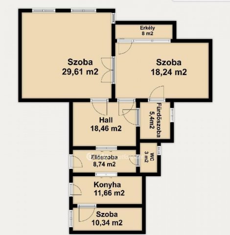 Eladó téglalakás, Budapesten, II. kerületben 125 M Ft, 3 szobás