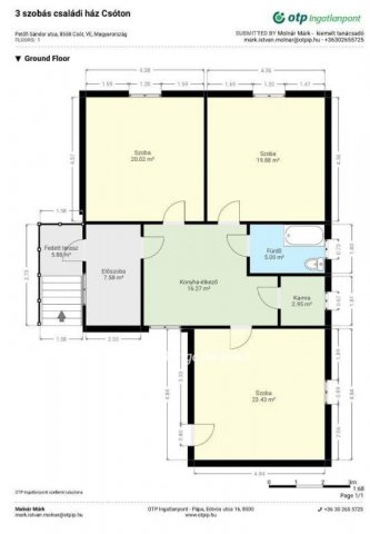 Eladó családi ház, Csóton 18.5 M Ft, 3 szobás