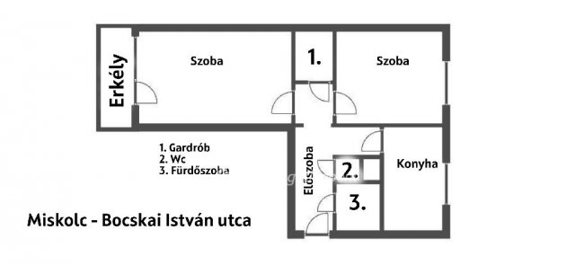 Eladó panellakás, Miskolcon 27 M Ft, 2 szobás