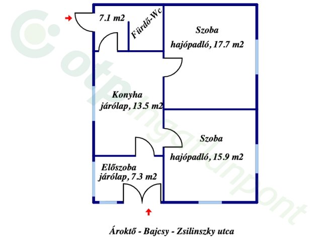 Eladó családi ház, Ároktőn 3.7 M Ft, 2 szobás