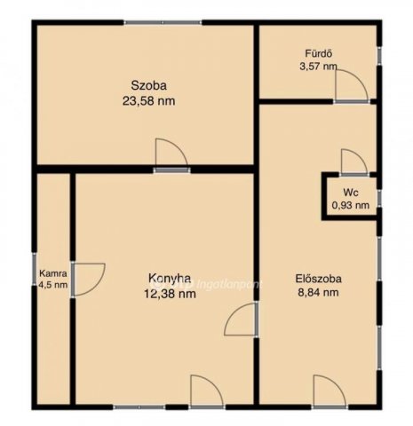 Eladó családi ház, Koroncón 21.3 M Ft, 1 szobás