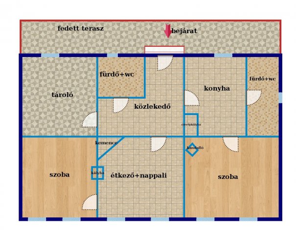 Eladó családi ház, Rádóckölkeden 52.99 M Ft, 2 szobás