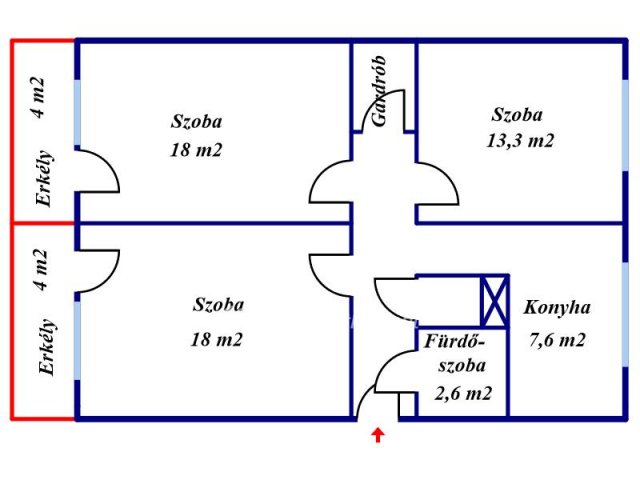 Eladó panellakás, Miskolcon 43 M Ft, 3 szobás