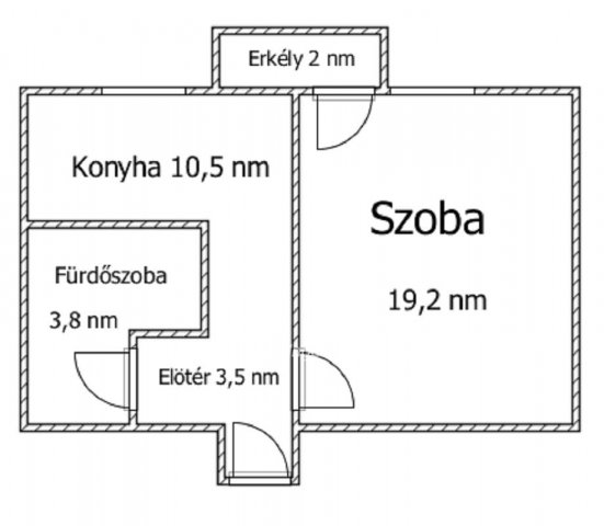 Eladó téglalakás, Nyirádon 19.9 M Ft, 1 szobás