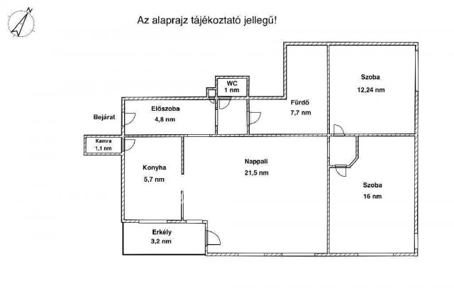 Eladó téglalakás, Győrött 53.99 M Ft, 3 szobás