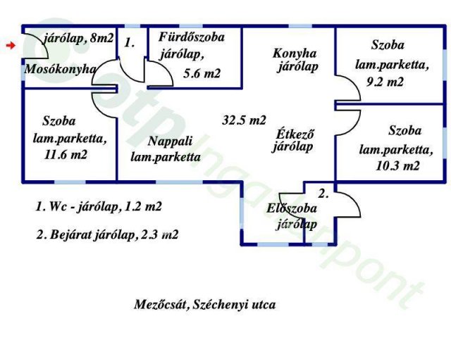 Eladó családi ház, Mezőcsáton 26 M Ft, 3 szobás