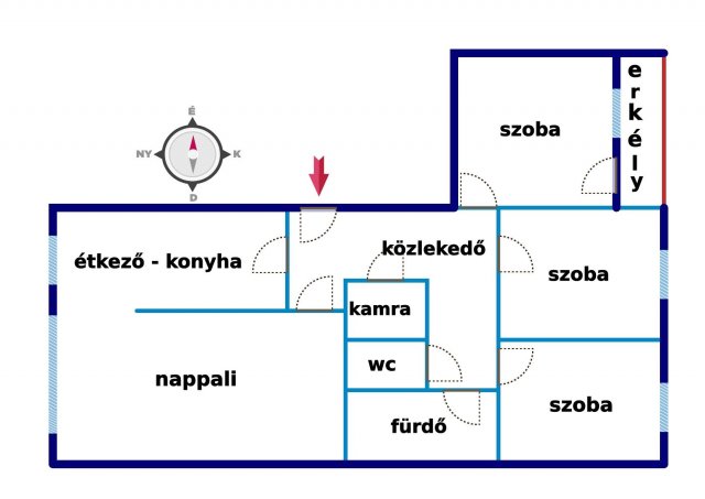 Eladó téglalakás, Kecskeméten 49 M Ft, 4 szobás