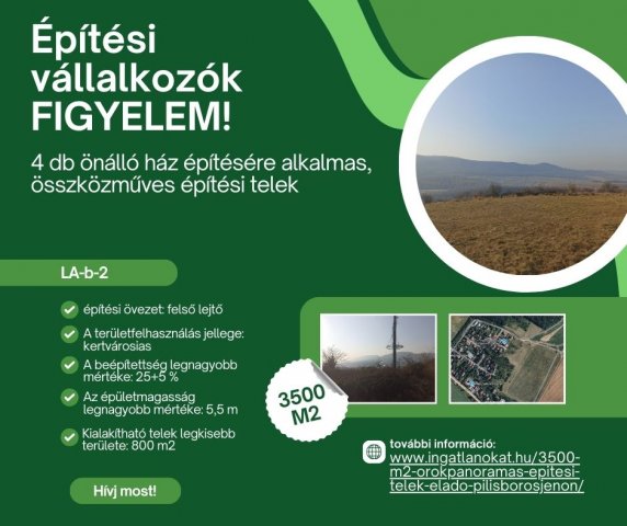 Eladó telek, Pilisborosjenőn 240 M Ft / költözzbe.hu