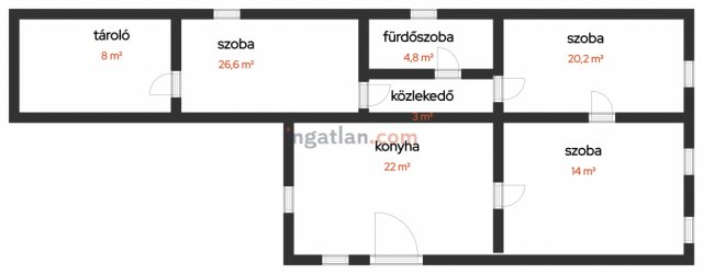 Eladó családi ház Albertirsa, 80 m2-es családi ház, 2493 m2-es telekkel eladó