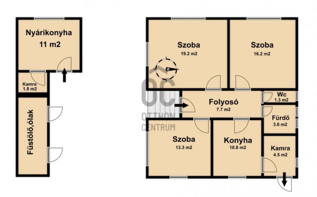 Eladó családi ház, Bodonyban 23.9 M Ft, 3 szobás