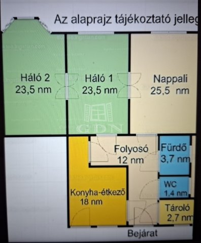 Eladó téglalakás, Budapesten, IX. kerületben 98 M Ft, 3 szobás