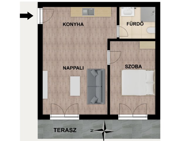 Eladó téglalakás, Balatonfenyvesen 56.2 M Ft, 2 szobás