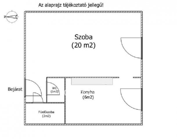 Eladó téglalakás, Győrött 47 M Ft, 1 szobás