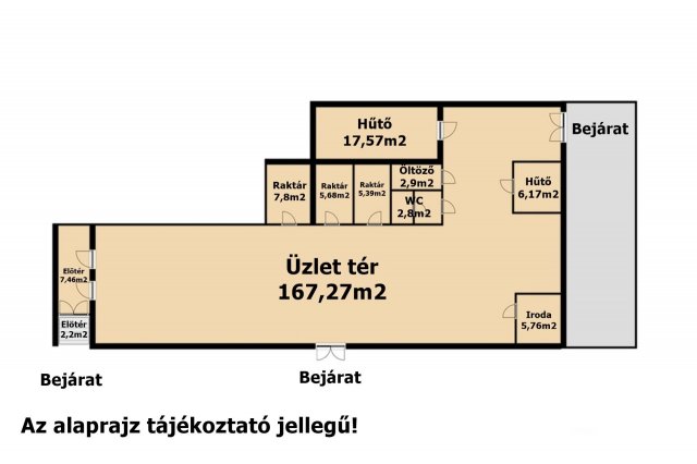 Eladó üzlethelyiség, Békéscsabán 67.9 M Ft