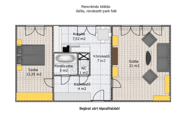 Eladó téglalakás, Szigetszentmiklóson 35.99 M Ft, 2 szobás