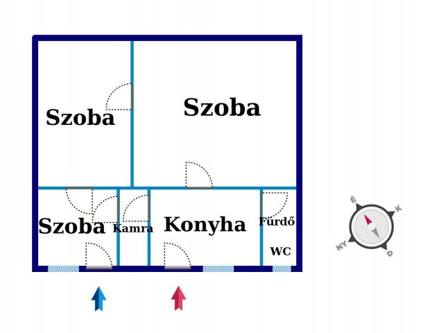 Eladó családi ház, Kiskunfélegyházán 15.9 M Ft, 2+1 szobás