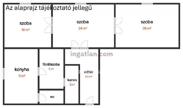 Eladó téglalakás, Balassagyarmaton 37 M Ft, 3 szobás