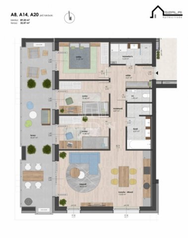 Eladó téglalakás, Szombathelyen 92.99 M Ft, 4 szobás