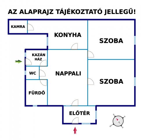 Eladó ikerház, Nyársapáton, Iskola utcában 22 M Ft, 3 szobás